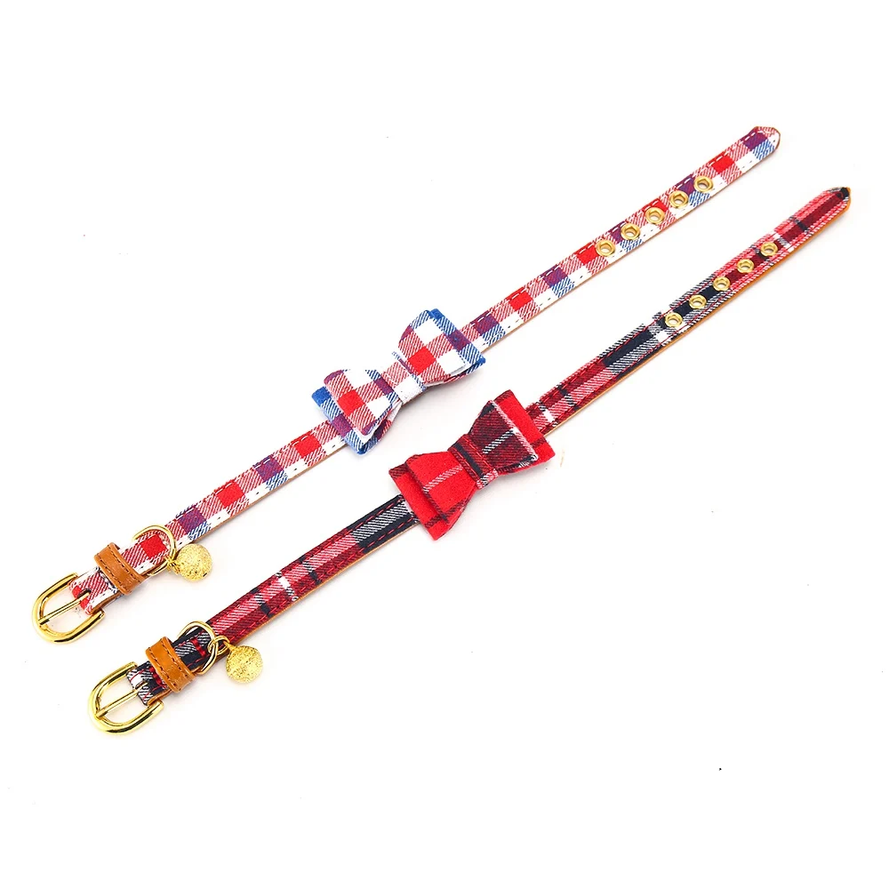 Cat Collar With Bell Dog Collar For Cats Solid Braid Kittens Pet Cat Collars Shiny Adjustable Collars For Cats Pet Lead Supplies (13)
