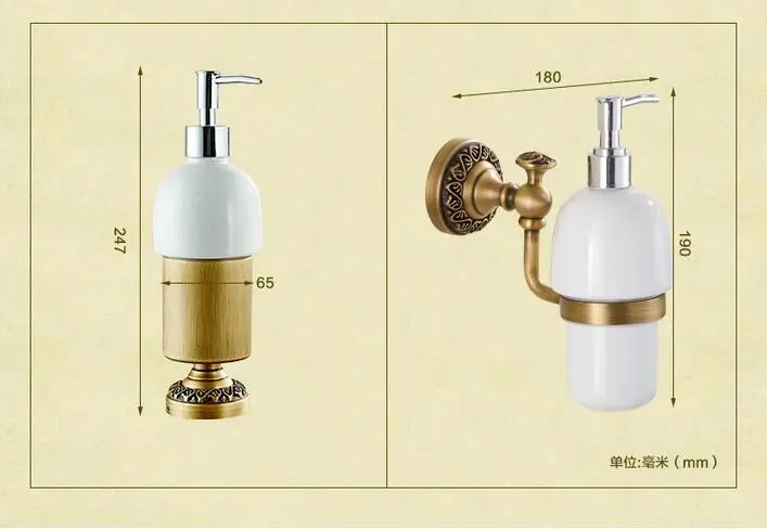 Античный латунный диспенсер для мыла 300 мл напольный держатель для мыла шампунь диспенсер для жидкого мыла бутылка дозатор для душа