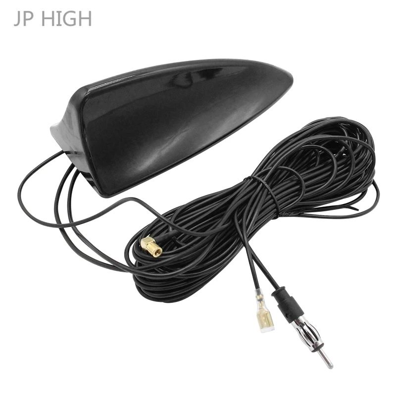 

Универсальная автомобильная антенна 5 м DAB AM/FM, автомобильный радиоприемник, адаптер SMB 12 В, автомобильный Акулий плавник, украшение для крыши, автомобильный Стайлинг