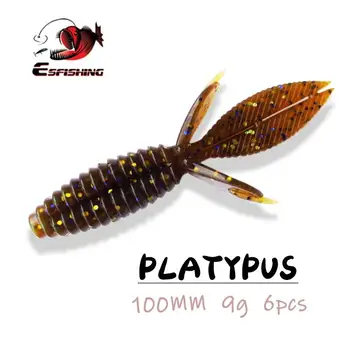 

ESFISHING Fishing Lure Soft Leurre Souple Platypus 6pcs 100mm 9g Artificial Bait Crankbait Iscas Pesca Tackle Wholesale