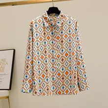 

Autumn Spring Chic Women's Vintage Plaid Print Shirts Top F040