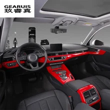 Автомобильный Стайлинг для Audi A4 B9 A5, Центральная панель переключения передач, подставка для рук, крышка стакана воды, наклейки, интерьерные авто аксессуары