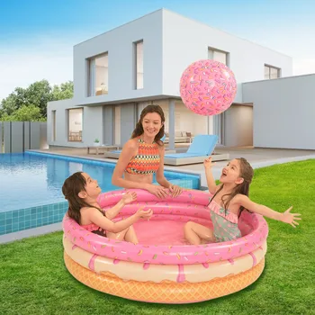 

swimming pools for family Inflatable Donuts Swimming Pool Round Garden Party Outdoor Gift For Kids frame pool piscina бассейн #4