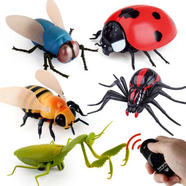 RC animal infrared remote control Simulation insect model toys Electric robot Halloween Prank Insects kids toys spider bee fly 1