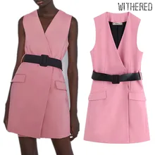 Увядшее зимнее платье для женщин, английский стиль, для офиса, для девушек, длинные блейзеры с поясом, костюмы, вечернее платье, vestidos de fiesta de noche vestidos