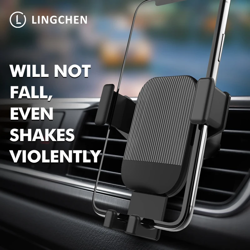 

LINGCHEN Gravity Sensing Car Holder Air Vent Car Phone Holder Silicone 360 Degree Rotating Car Mount Stand for iPhone 7/8/X/XS