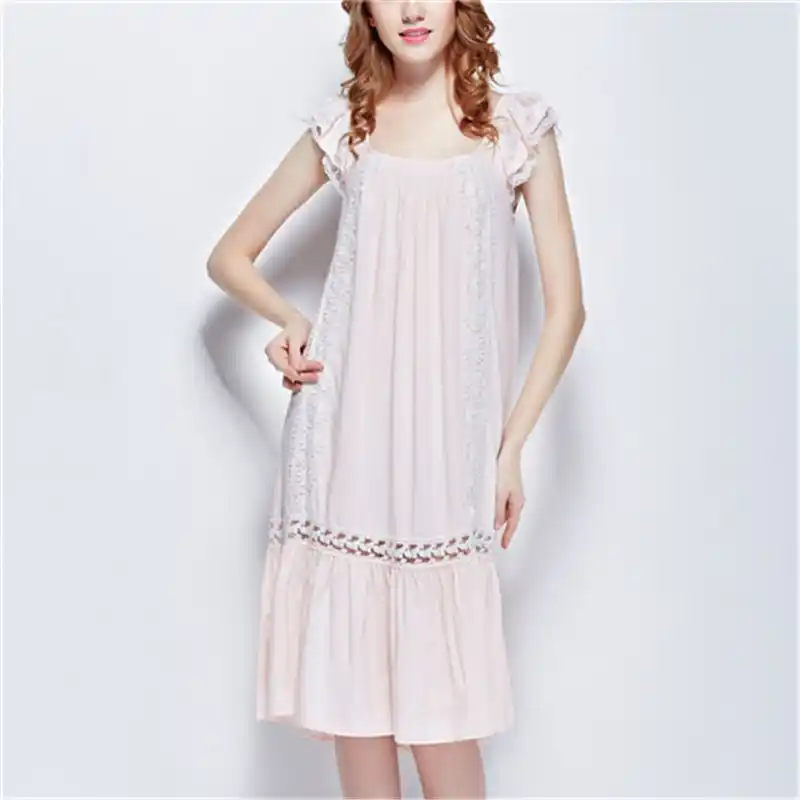 long pink nightdress