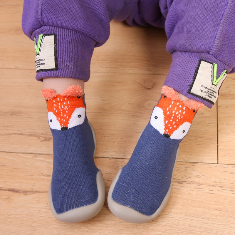 Chidren Slipper Fashion Toddler Anti-slip Comfortable Kids Rubber Sock Baby Casual Shoes Knitted Soft Infant First Walker baby shoes soft sole shoes