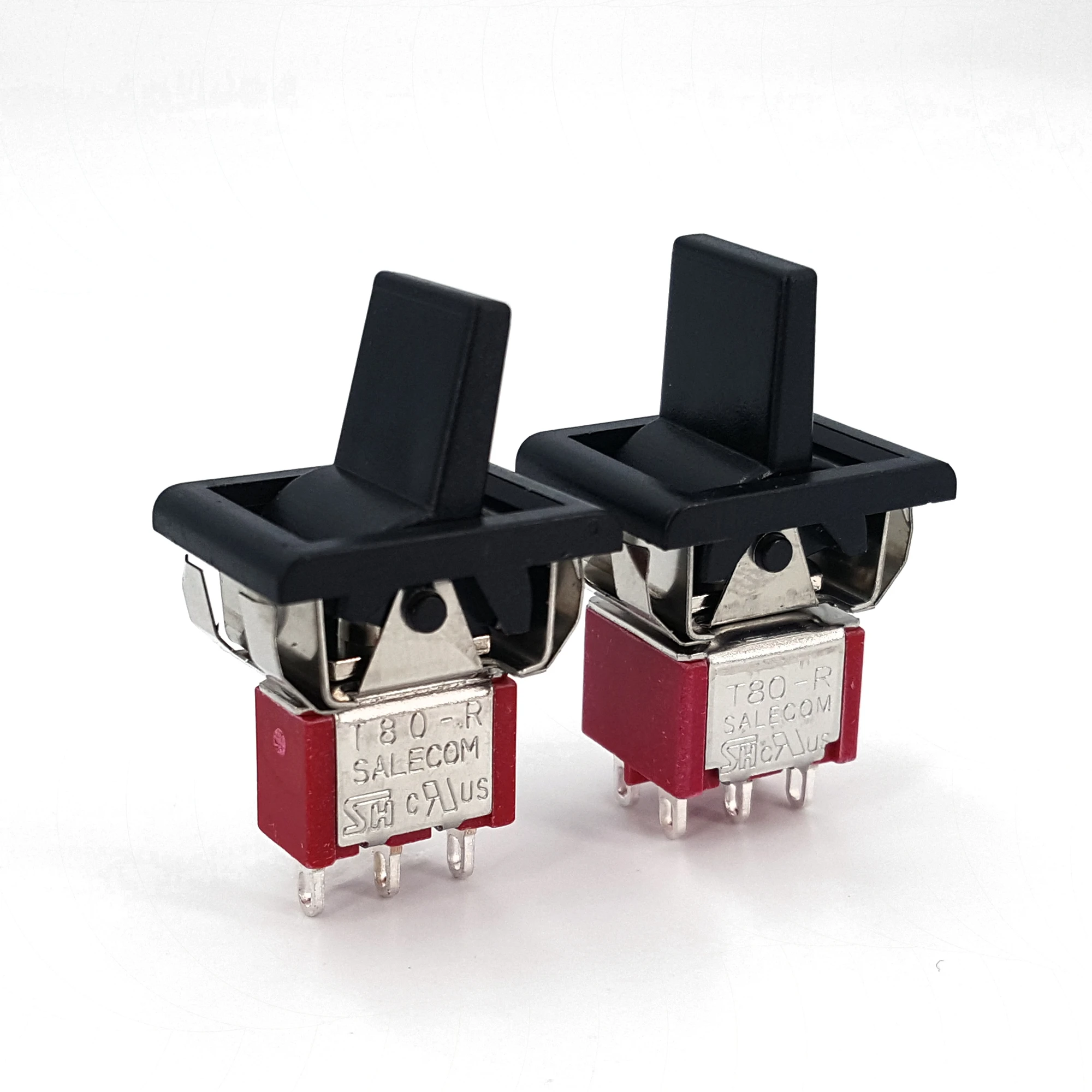 5Pcs SH R8018-P14 6Pin ON-OFF-ON Maintained DPDT Mini Paddle Toggle switch