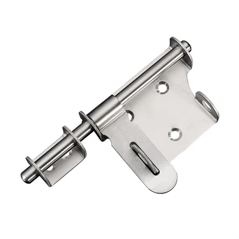 

Gate Hardware Practical Lock Door Latch Stainless Steel Safety Home Anti-theft Trumpet Hasp Durable Staple Slide Bolt