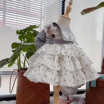 

2PCS Summer Lolita Spanish Princess Dress Bow print Sleeveless girl Ball Gown Vintage Birthday Easter Party Dress For girl Y3081