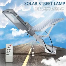 Супер яркий 50 Вт Светодиодный светильник на солнечной батарее 96 светодиодный наружное освещение Плаза Водонепроницаемый IP65 Прожектор Лампа для сада Двор 3 режима работы пульт дистанционного управления