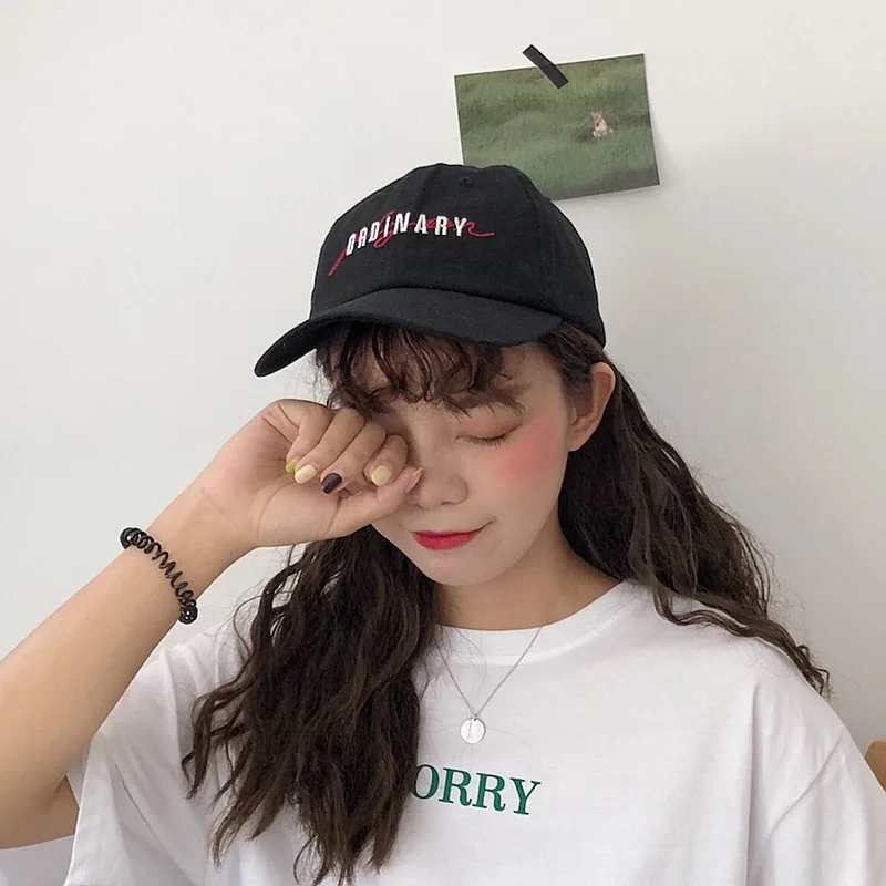 

Hat Men And Women INS Street Lettered Hip Hop Baseball Cap Students Korean-style Versatile Casual Embroidered Brim Hat