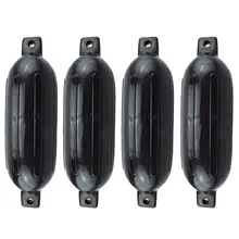 4 шт ребристые лодка крыло 8," X 27" черный винил морской бампер надувной щиток для причала