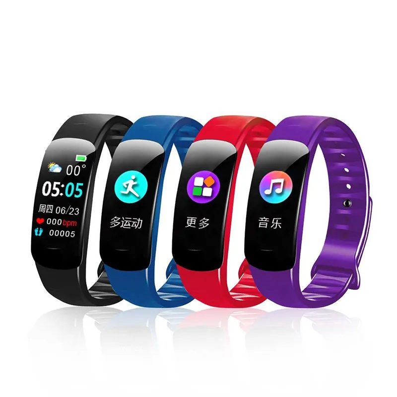 Смарт браслет 2020 C1 плюс цветной экран спортивные шагомер часы Smartband фитнес трекер