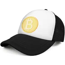 Мужские Биткоин Ретро Биткоин бейсболки Регулируемые сетки спортивные плоские кепки