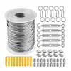 30/20/15/10 M Outdoor Light Hanging Kit Wire Rope Steel PVC Coated Flexible Wire Rope Clothesline Cable Acero Tendedero Ropa 1