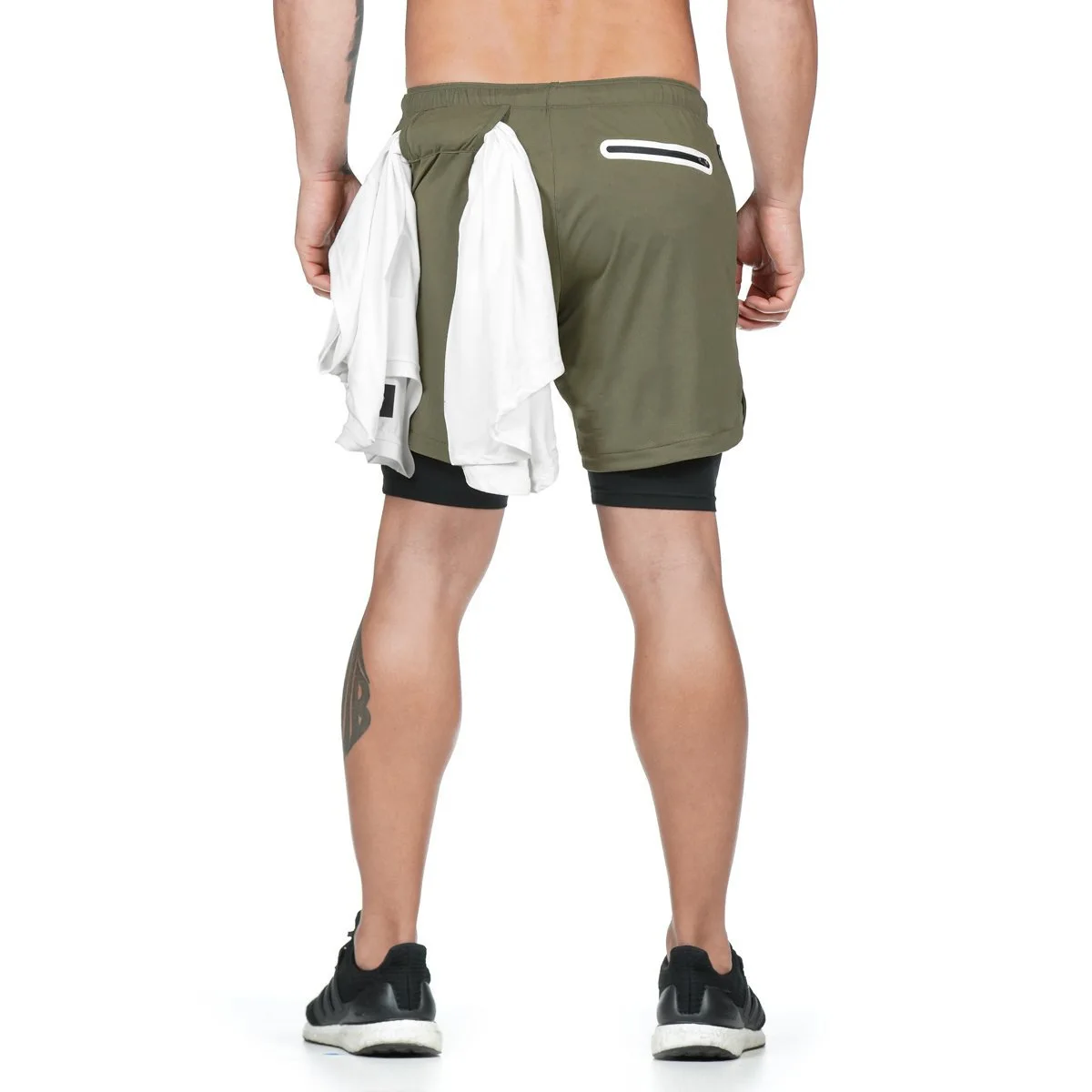 

New Style MEN'S Athletic Shorts Light Board Double Layer Running Outdoor Fitness Training Marathon Quick-Dry Shorts