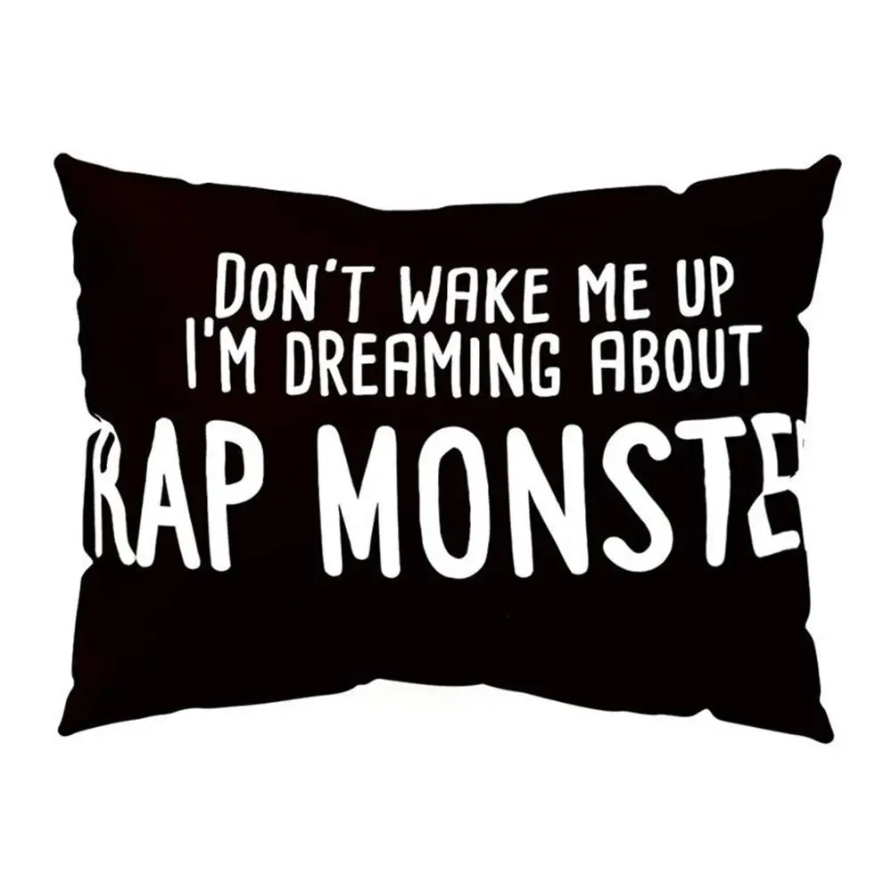 Модная прямоугольная короткая плюшевая подушка KPOP наволочка украшения для дома