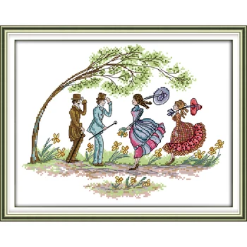 

Everlasting Love Hurricane Chinese Cross Stitch Kits Ecological Cotton Clear Stamped Printed CT DIY Wedding Decoration For Home