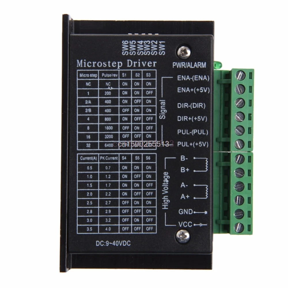 

TB6600 Single Axis 4A Stepper Motor Driver Controller 9~40V Micro-Step CNC