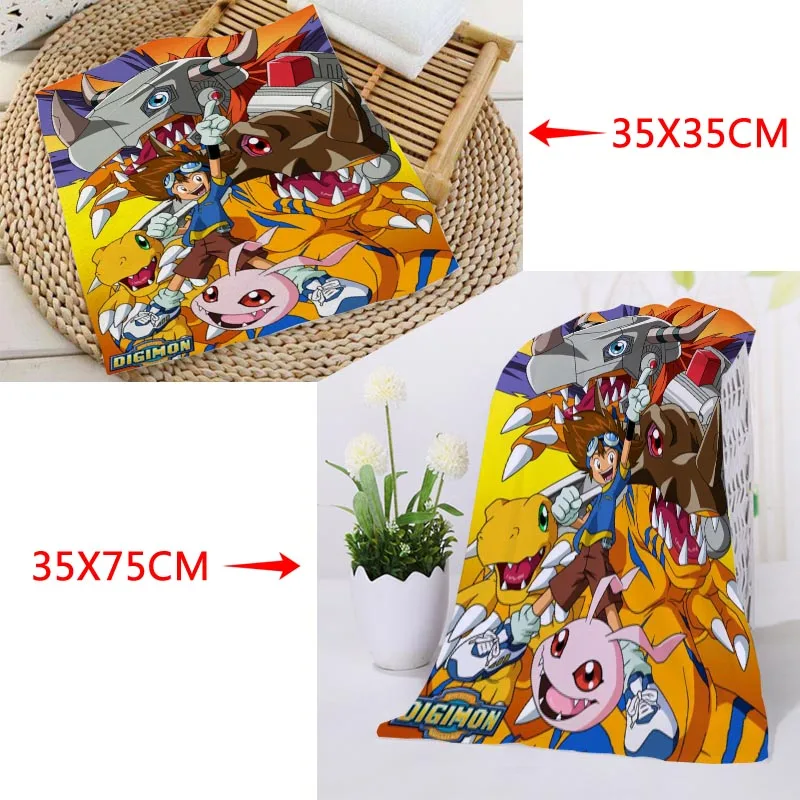 Новое поступление заказное Digimon полотенце для лица с рисунком из микрофибры квадратные прямоугольные полотенца Размер 35x35 см 35x75 см логотип на заказ - Цвет: 5