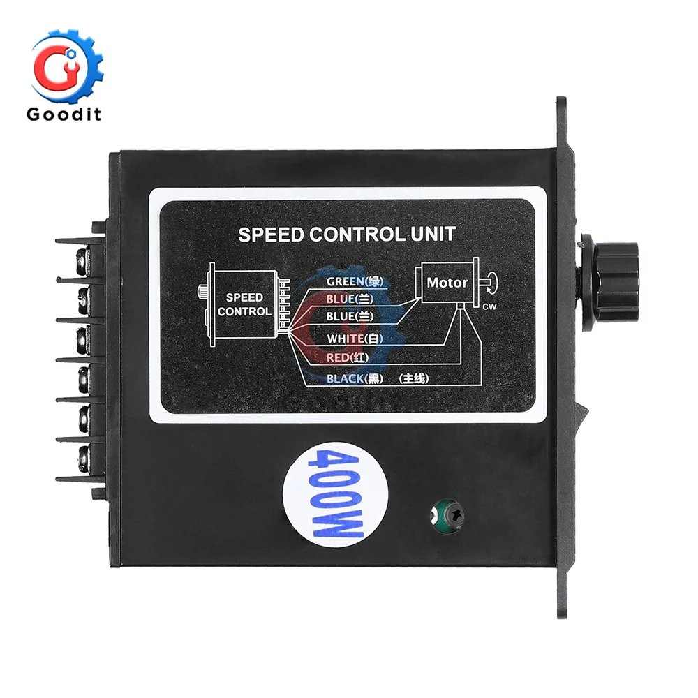 AC 400W 220V US-52 Motor Speed Controller Speed Pinpoint Regulator Forward and Backward 50Hz 60Hz Mini Motor Control Unit