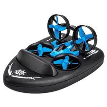 

New Mini Sea Land Air 3 in 1 Mode RC Drones Quadcopter Toys Variable Remote Control Boat Aircraft Children's Toys For Boys Gift