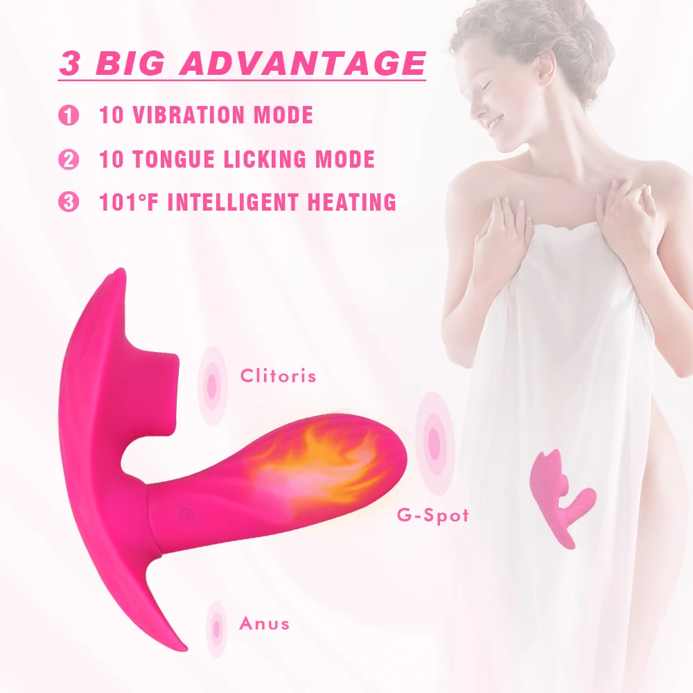 Dildo Vibrator, Wearable Butterfly Vibrator, Vibrators for Women, Clitoris Stimulator, Wireless Sex toys, Double Stimulation