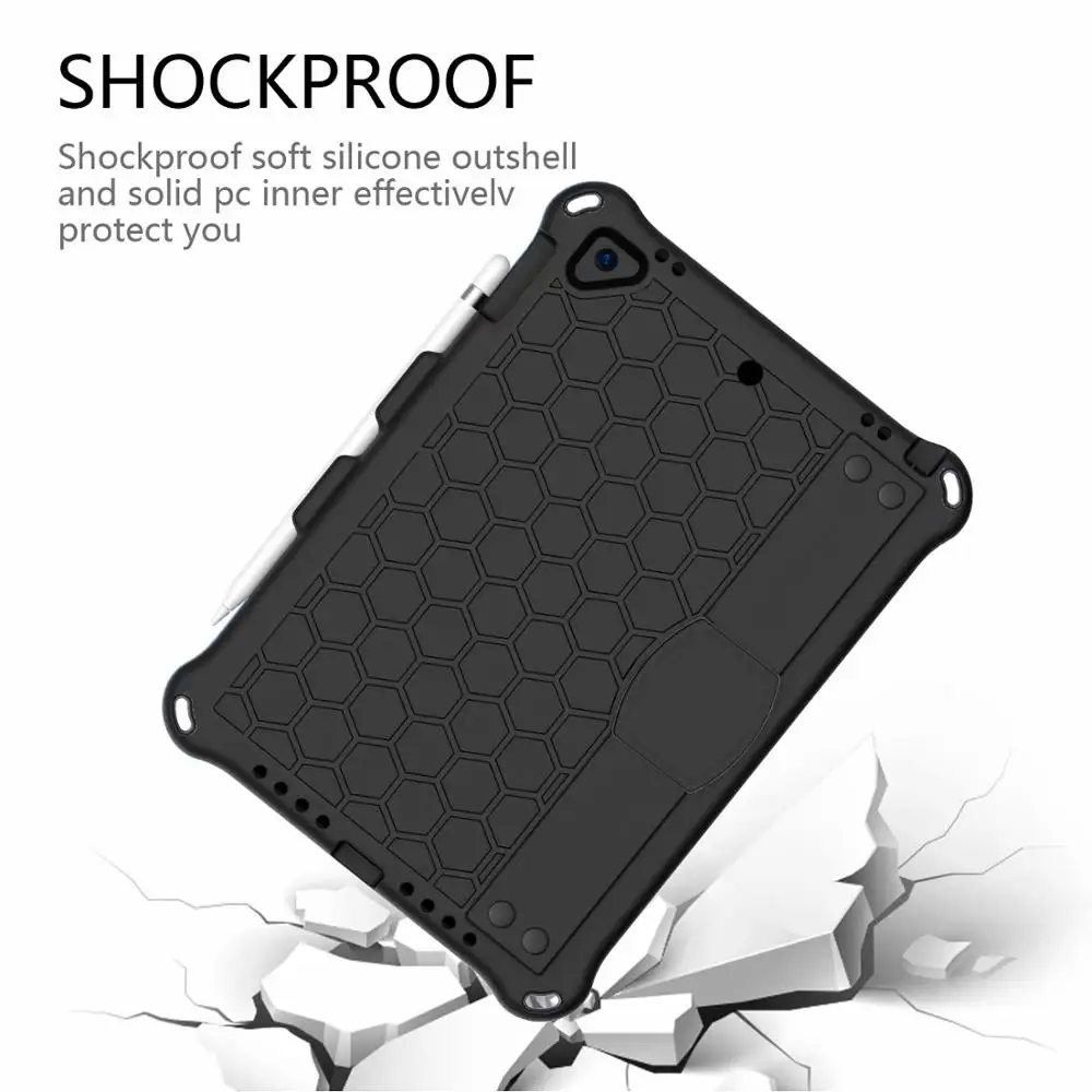 Чехол для Ipad 9,7 Ipad 5 6 Air 1 2 Por 9," Детский ударопрочный EVA чехол для планшета с ручкой+ ручка