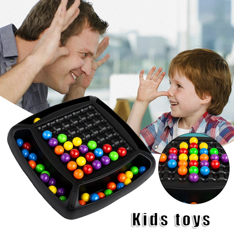 

Newly Rainbow Bead Elimination Toys Fun Children Early Educational Puzzle Toy Portable Board Game Great Gifts for Boy Girl