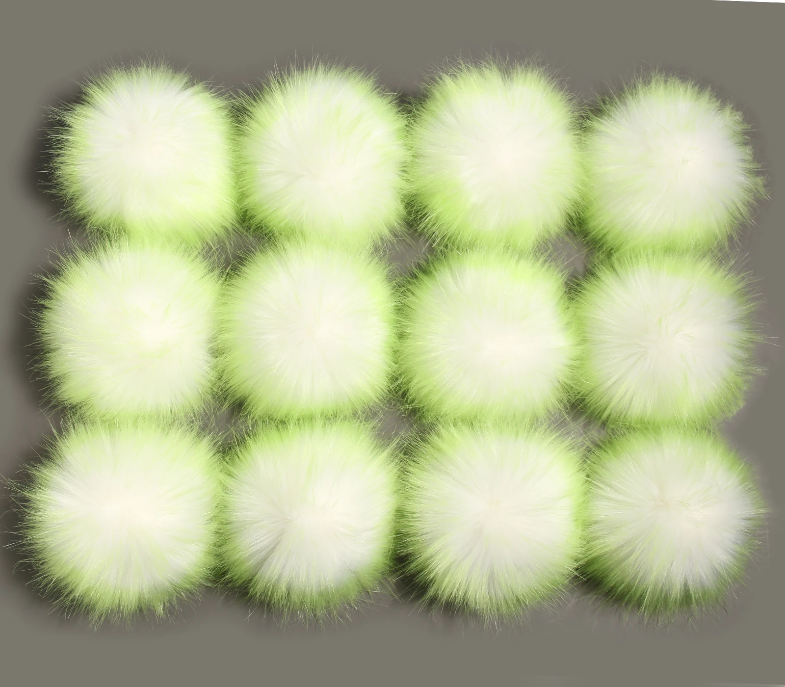 

Free shipping 12cm/4.7inch Neon color Faux Fox Fur Pompoms Large Ball Pom for Charm Handbag Phone Pendant Keyring Keychain 12pcs
