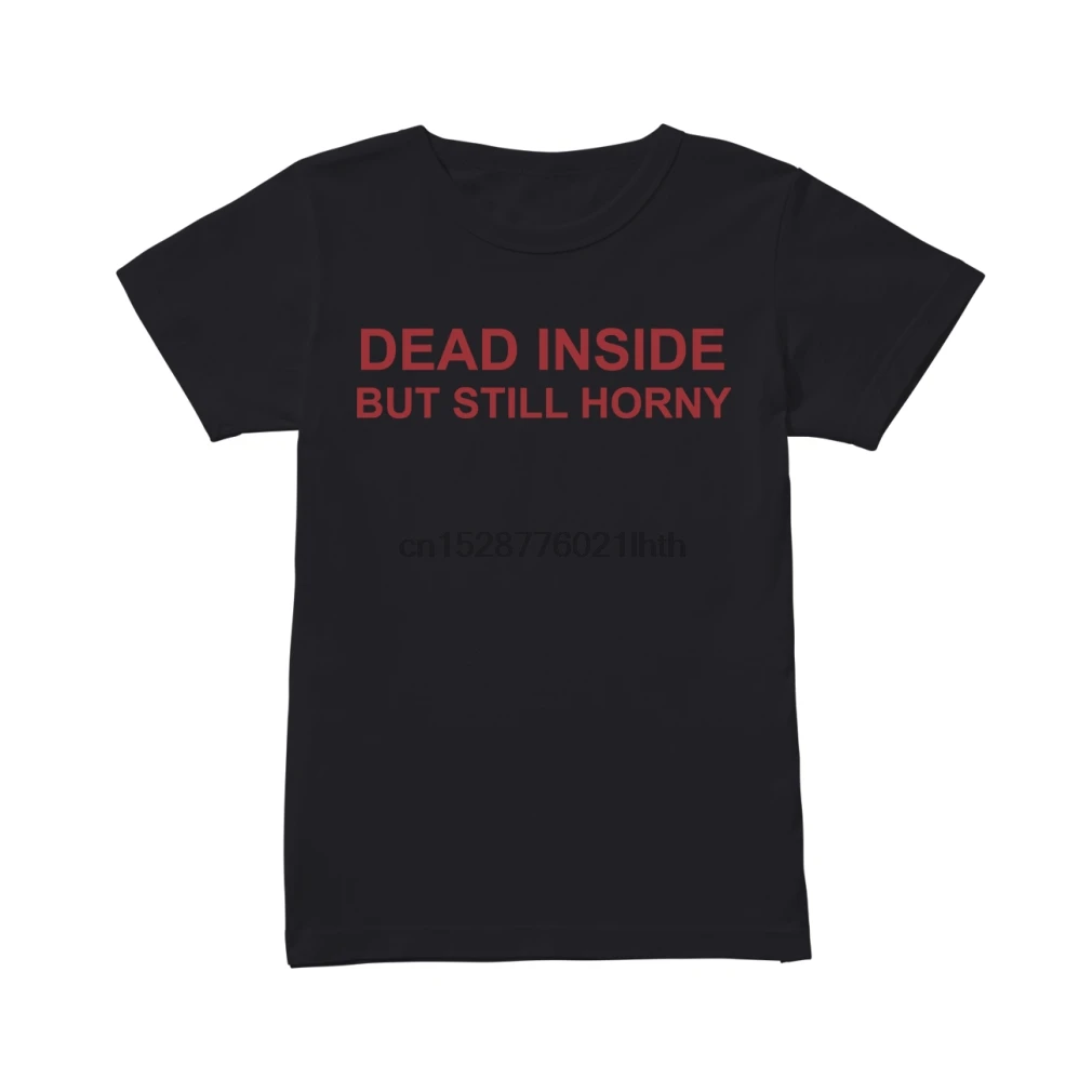 Мужская летняя футболка с коротким рукавом и надписью &quotDead Inside But Still&quot |