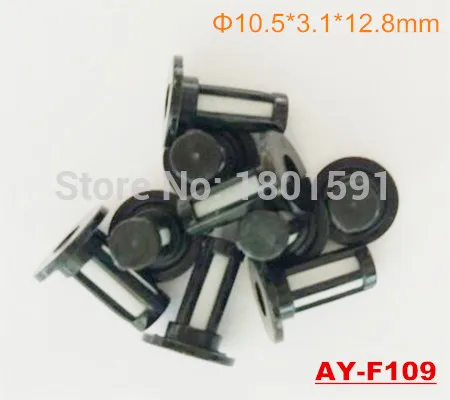 

50pieces wholesale fuel injector micro filter used for honda cars (10.5x3.1 x12.8mm,AY-F109)