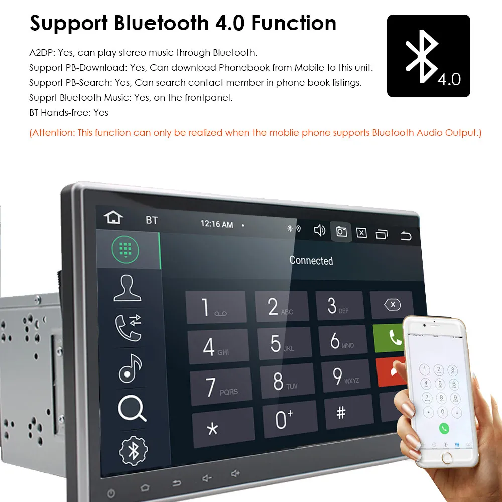 Вращающийся 10,1 ''экран 2 Din Android автомобильный Радио Видео плеер Bluetooth wifi gps навигация автомобильный мультимедийный аудио MP5 плеер