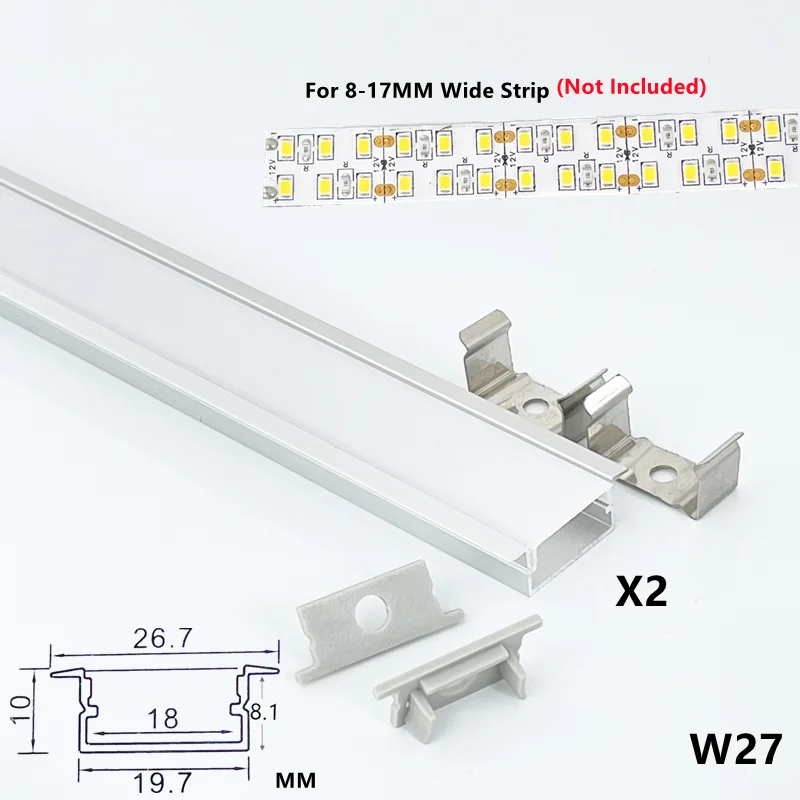 Led Flexible Aluminum Profile  Led Strip Diffuser Flexible - 5-30 20inch  50cm - Aliexpress