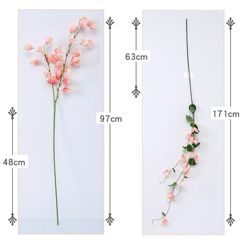 JAROWN Artificial Fake Flower Lantern Flower Vine Wedding Ceiling DIY Bouquet Decorative Home Hanging Decoration (26)