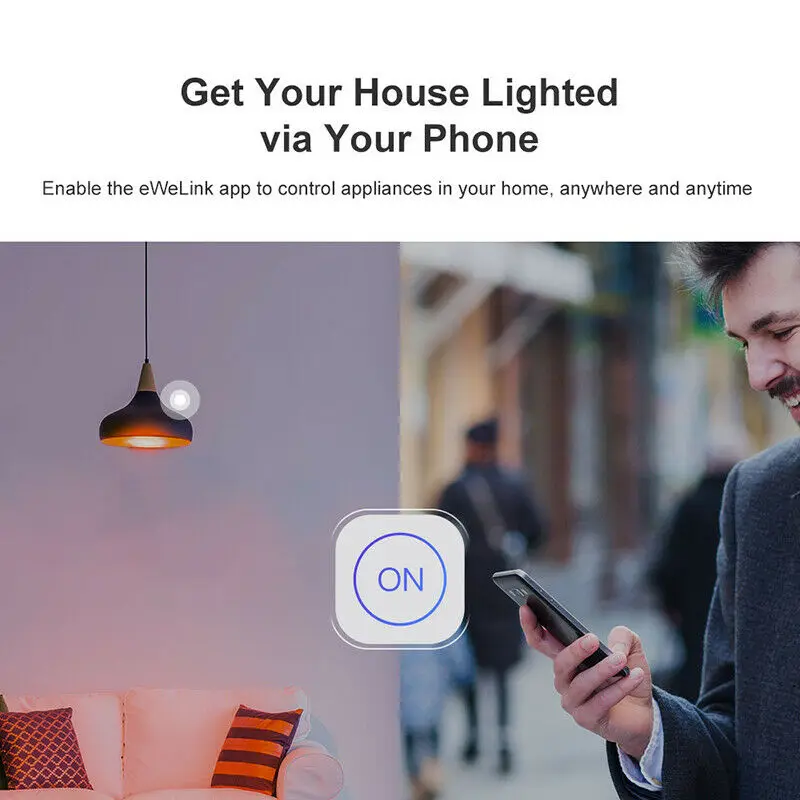 Горячая Мини DIY умный переключатель дистанционного управления Wifi Внешняя работа с Alexa Google