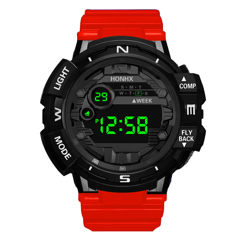 Цифровые часы honhx роскошный для мужчин s цифровой светодиодный часы Дата Спорт Мужчины Открытый электронные часы erkek kol saati relogio masculino#10