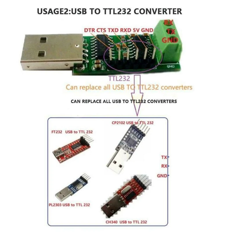 Многофункциональный Usb для последовательного Rs232 Ttl232 Pro мини-загрузчик Sp232
