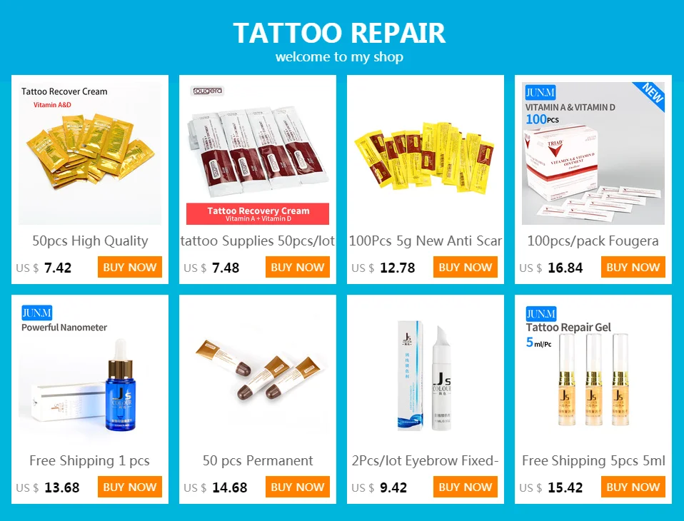 50 шт Перманентный макияж ремонт гель Уход за тату мазь A& D анти шрам тату крем после ухода для бровей и губ