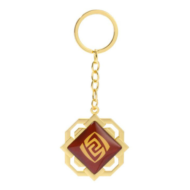 Game Genshin Impact Keychain Eyes of God keychains Luminous Metal Keychains Genshin God Eyes Fashion Lanyard Cosplay Pendant