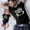 Family Matching Clothes Outfit Funny Battery Clothes Dad Mom Brother Sister T-shirt Family Look Daddy Mommy Me Baby Boy Girl Tee 2