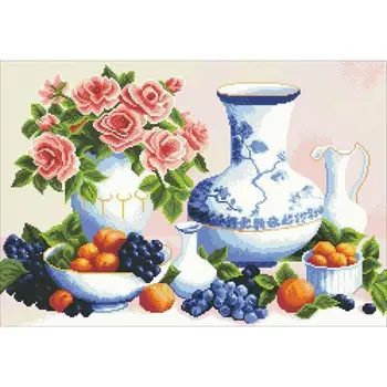

Azh-105 painting with rhinestones "Diamond painting" 'натюрморт with rosami ", 45*65 cm