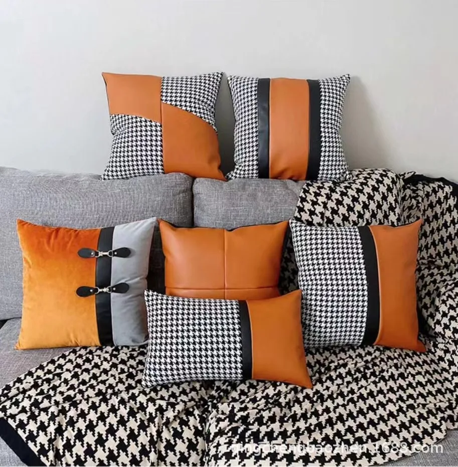 Mb71a Deep Orange Plain Flat Velvet Style Cushion Cover/Pillow Case*Custom Size*
