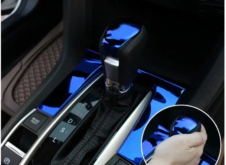 Авто Стайлинг для Honda Civic 10th нержавеющая сталь ручка переключения передач крышка наклейка аксессуары