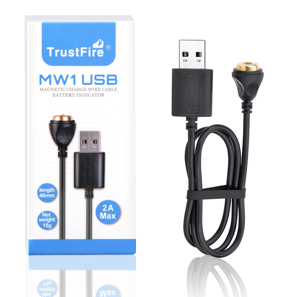 Trustfire MW1 Smart Magnetic Charging Cable for Trustfire MC1 MC12 MC18 MC3 MC5 Flashlight and E18R E30R HM65R solar spotlight cable led strip cable splitter connectors cable