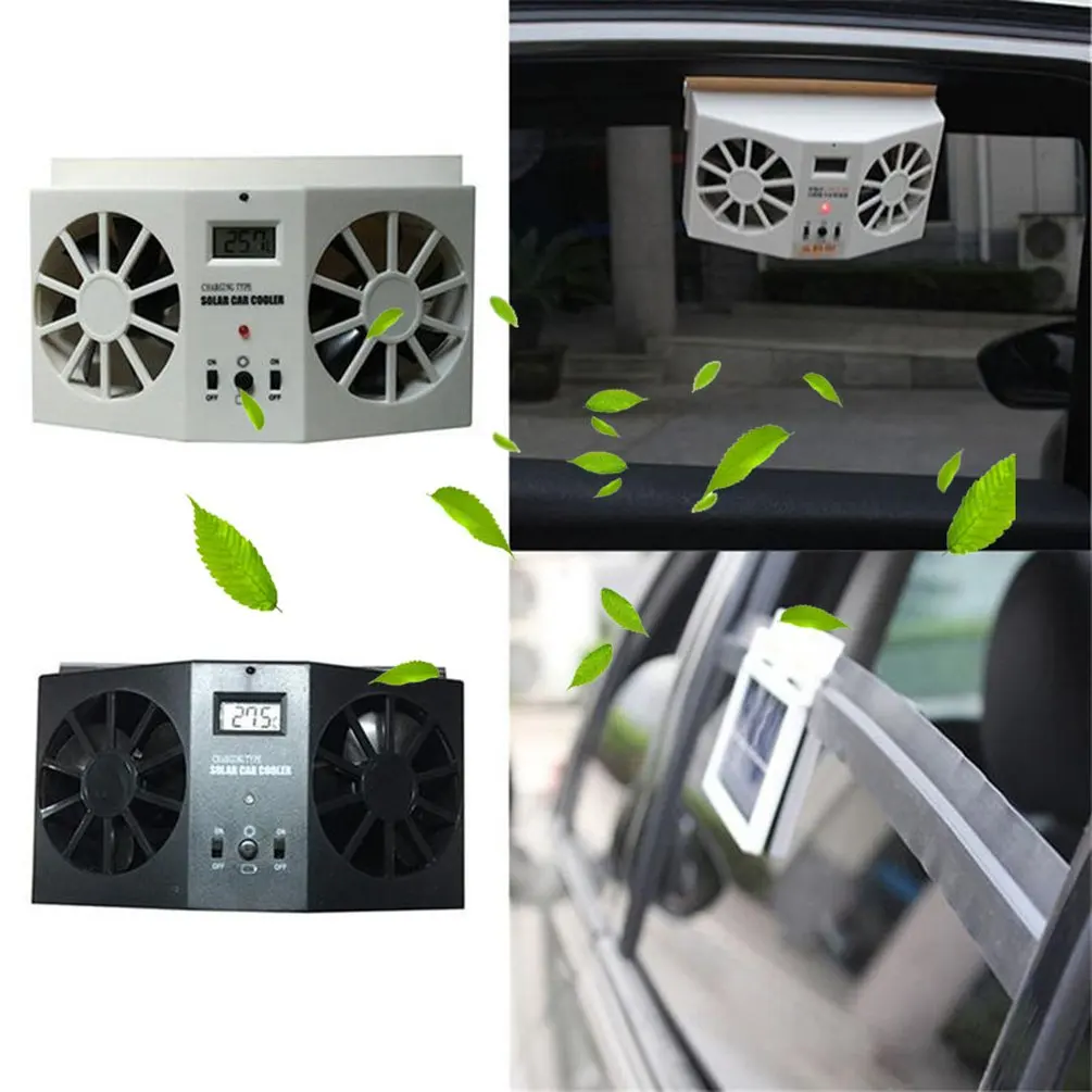 Автомобильный вытяжной вентилятор на солнечной энергии, автомобильный охлаждающий вентилятор, автомобильный вентиляционный вентилятор, двухрежимный источник питания, высокая мощность, 2 цвета