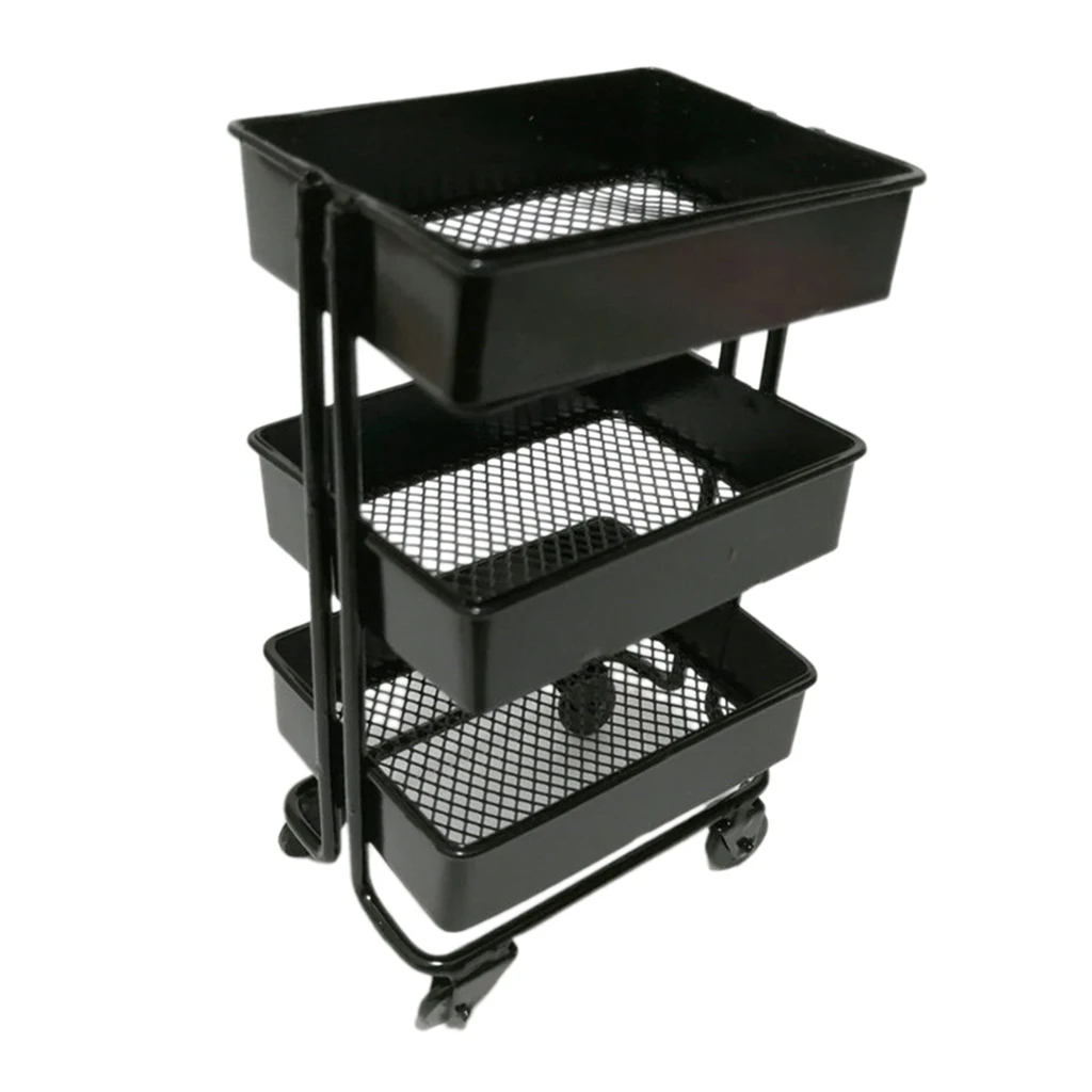 1:12 Dollhouse Miniature Furniture Shelf Bookshelf With Wheels Storage Display Rack Dollhouse Furniture Accessories