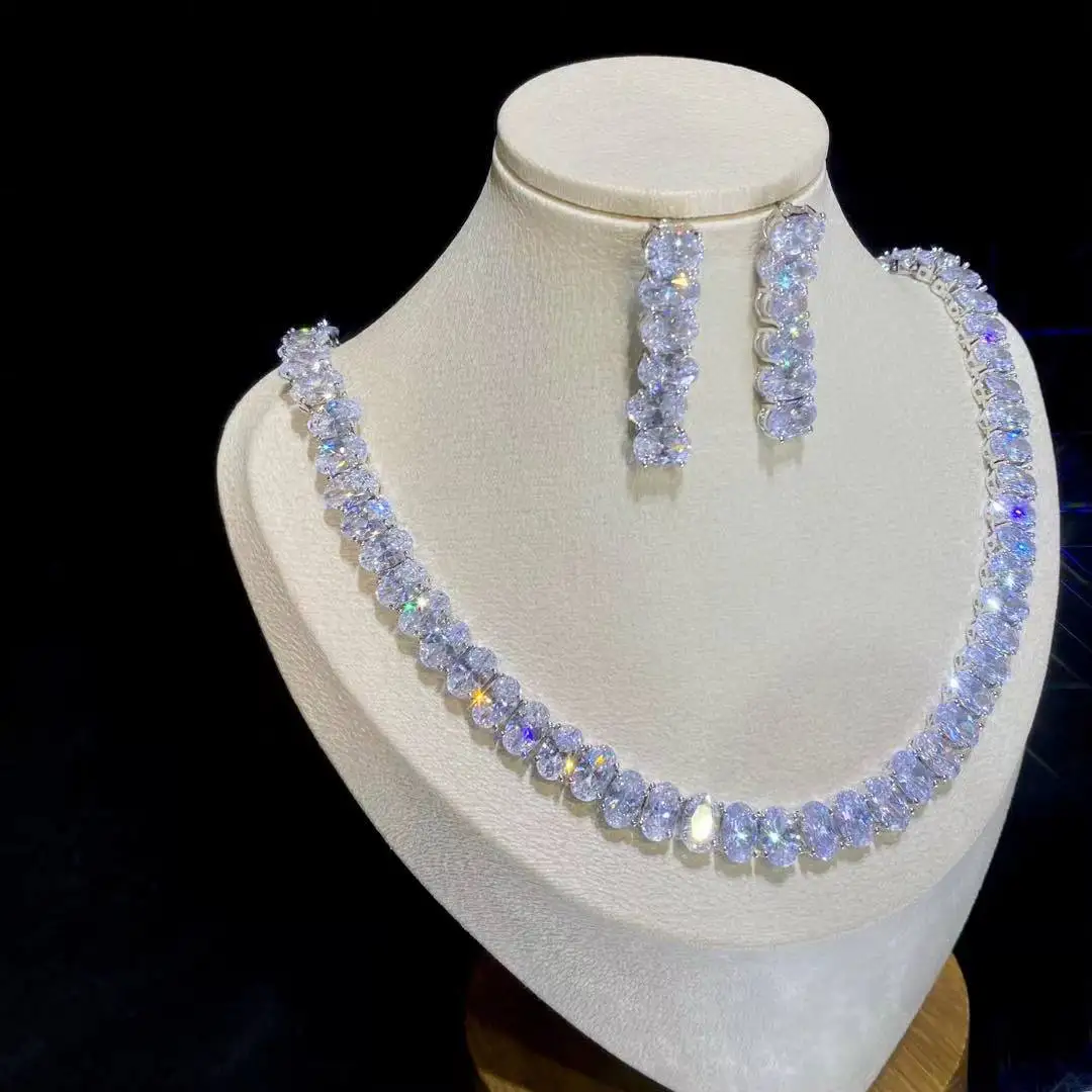 مجوهرات زفاف فاخرة تشيكوسلوفاكيا كريستال ، مناسبة للعشاء الزفاف ، هدية صديقة ،